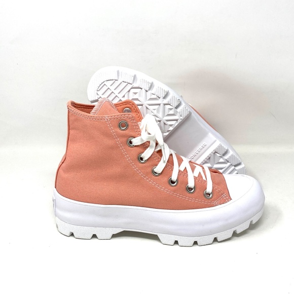 Converse Chuck Taylor All Star Lugged High Top Women Pink Quartz Canvas 571726C - Picture 5 of 10